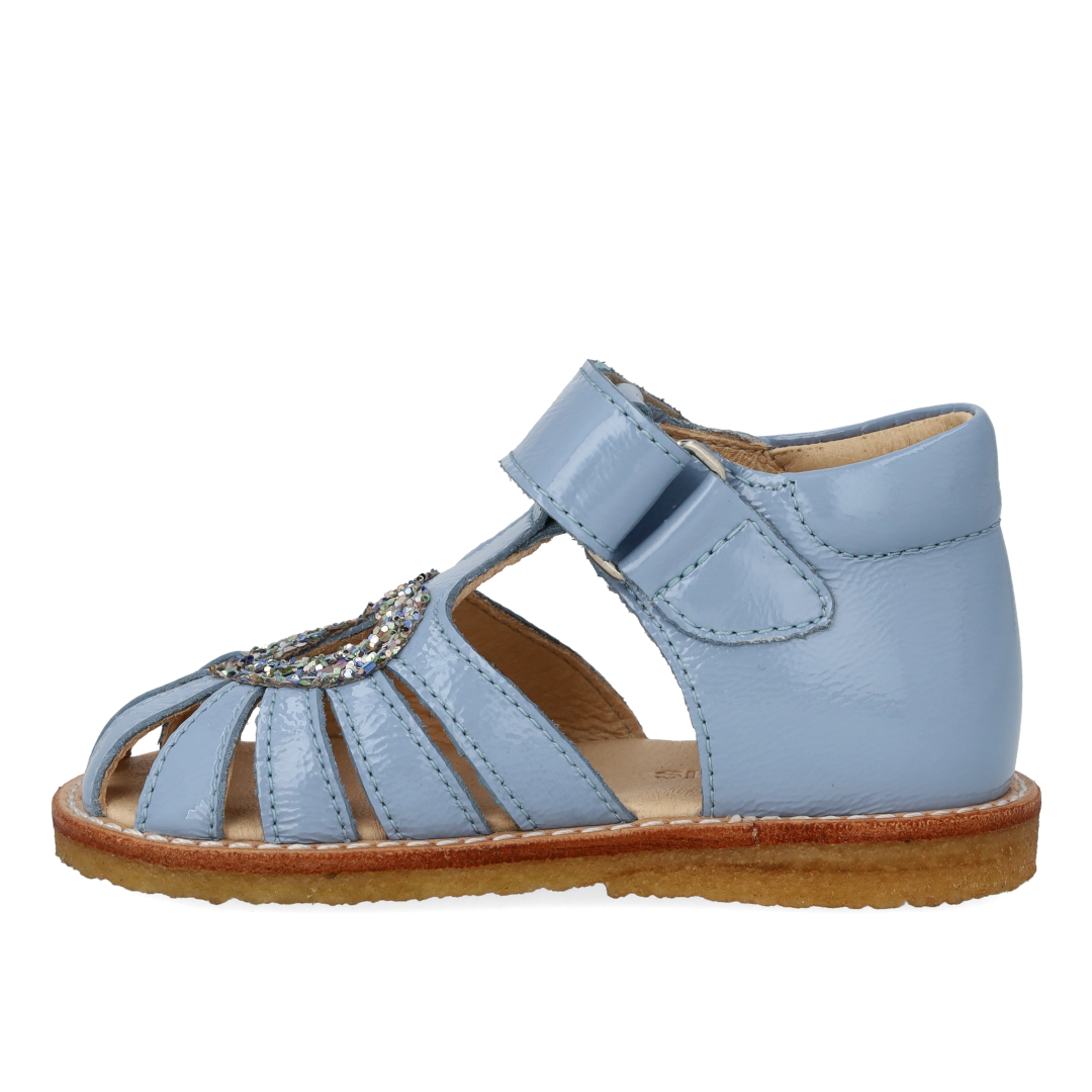 Heart Sandal with Glitter and Velcro Closure