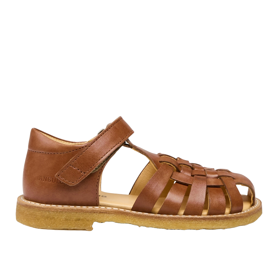 Braided sandal with adjustable Velcro closure