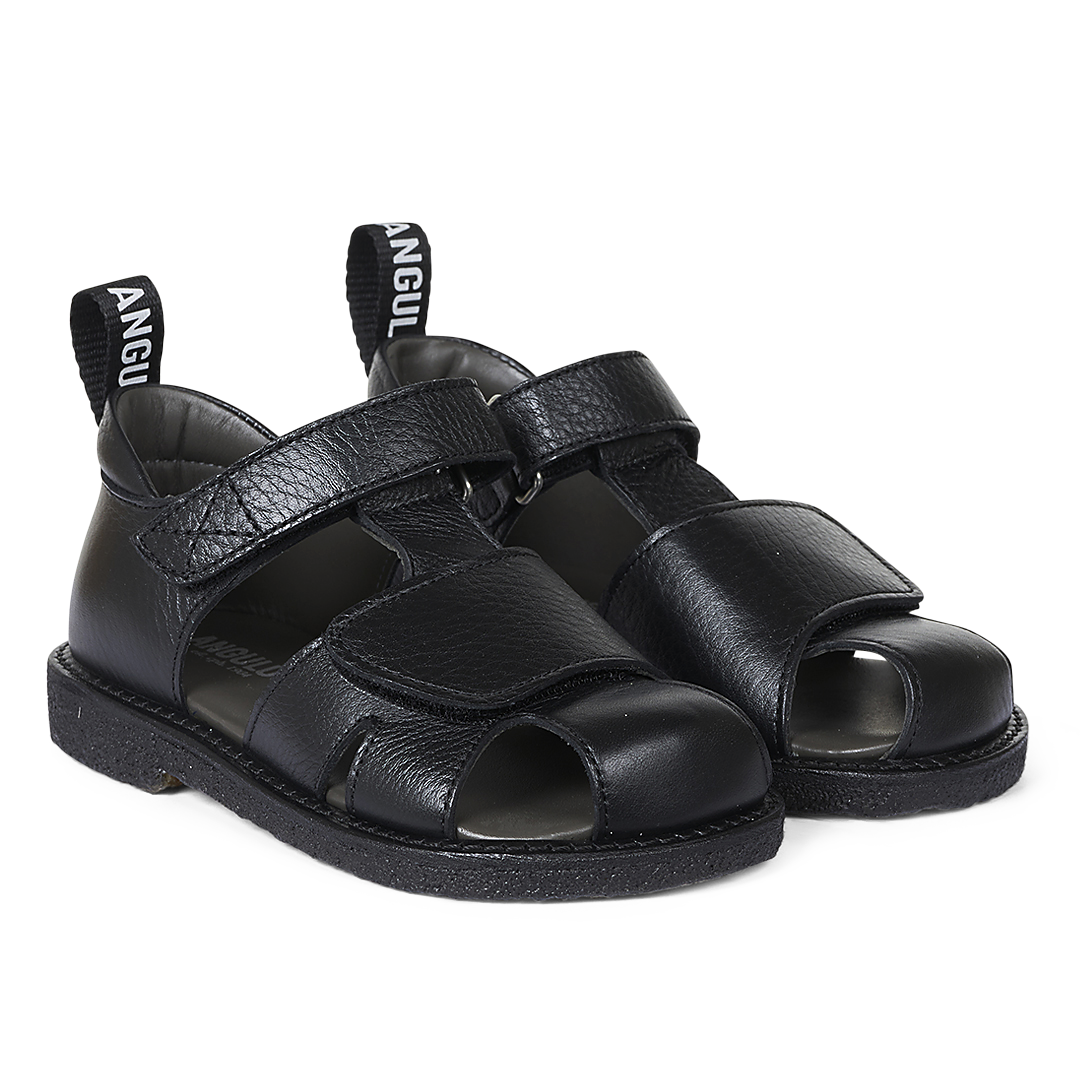 Sandal with logo strap and Velcro closure