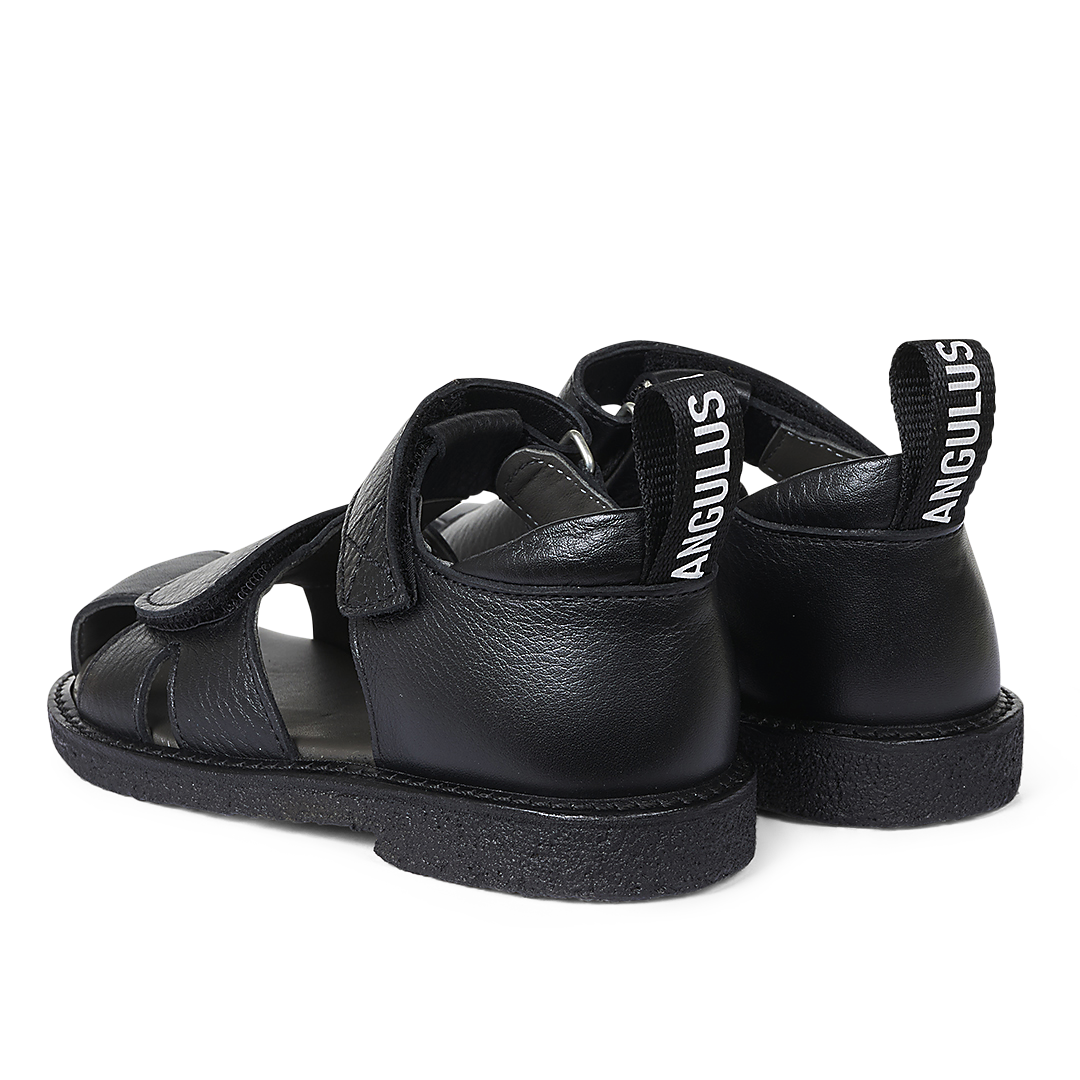 Sandal with logo strap and Velcro closure