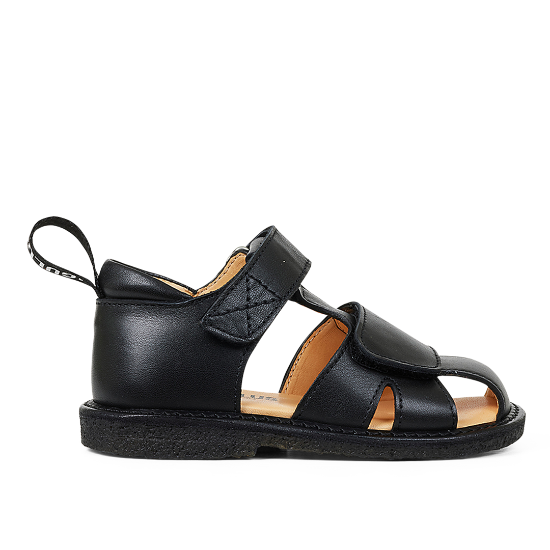 Toddler sandal with logo strap and Velcro closure