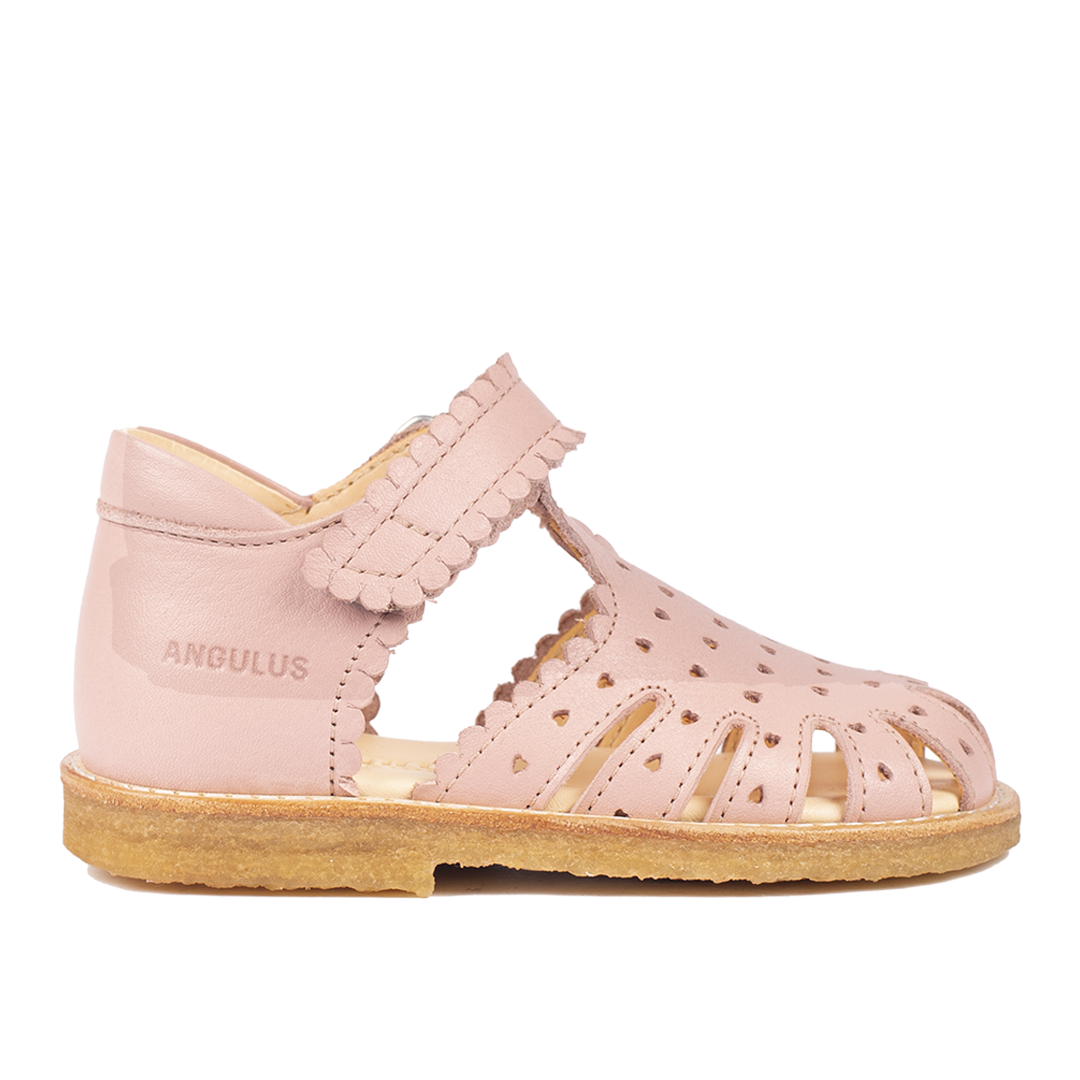 ANGULUS 0629-101 Starter sandal with mini-hearts and velcro closure ...