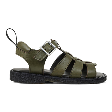 Sandal with buckle closure and Angulus logo tape
