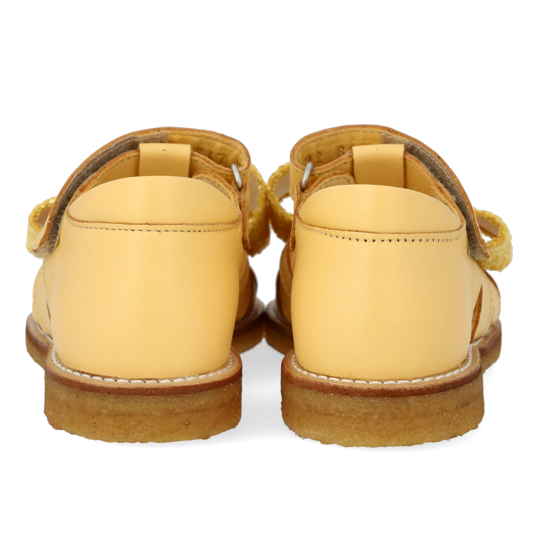Toddler sandal with glitter bow and Velcro closure
