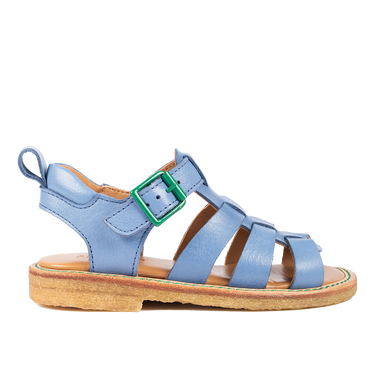 Sandal with buckle and contrast details