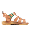 Sandal with buckle and contrast details
