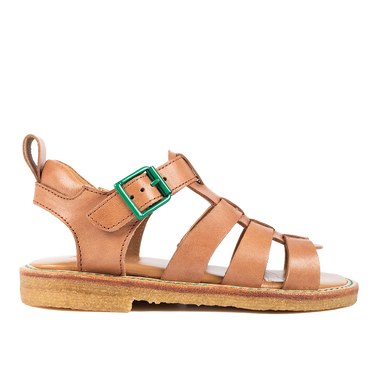 Sandal with buckle and contrast details
