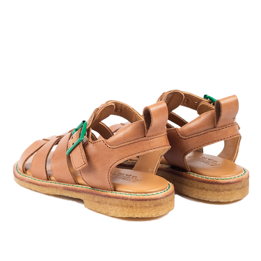 Sandal with buckle and contrast details