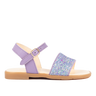 Angulus Open toe glitter sandal with buckle closure