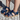 Colourblock sandal with adjustable velcro closure