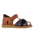 Colour block leather sandal