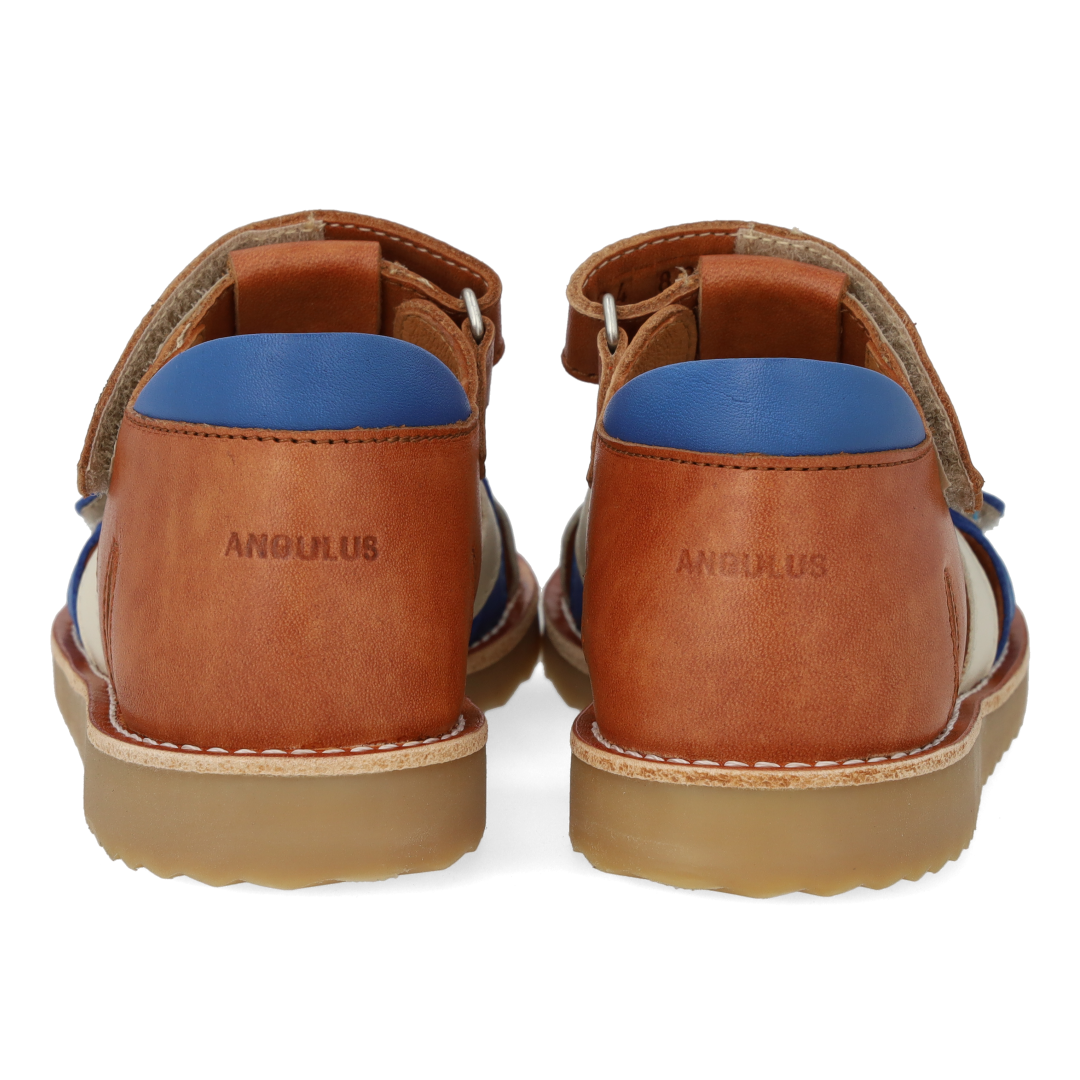 Colour block leather sandal