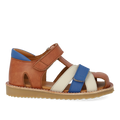 Colour block leather sandal