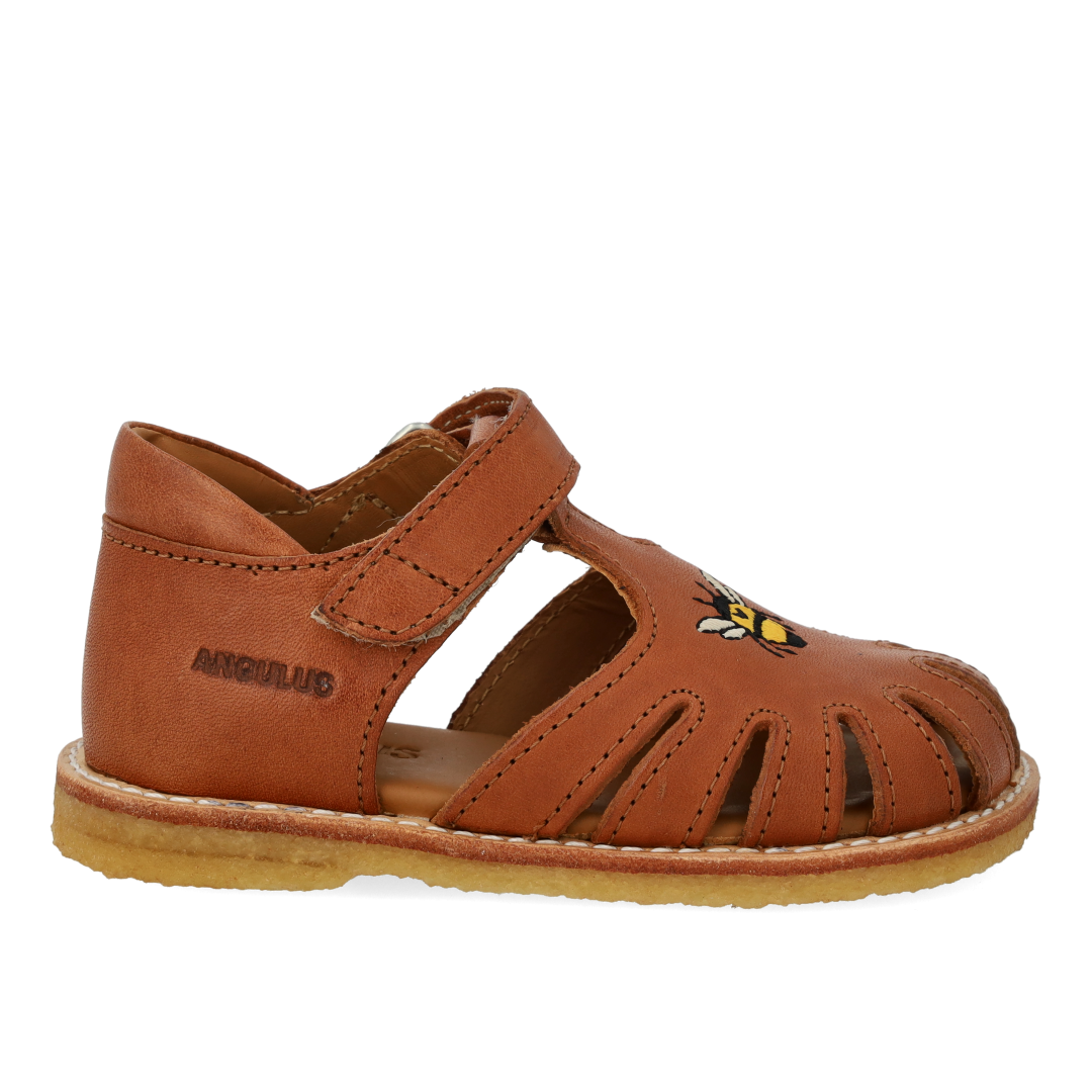 Toddler sandal with bee embroidery