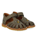 Toddler sandal with bee embroidery