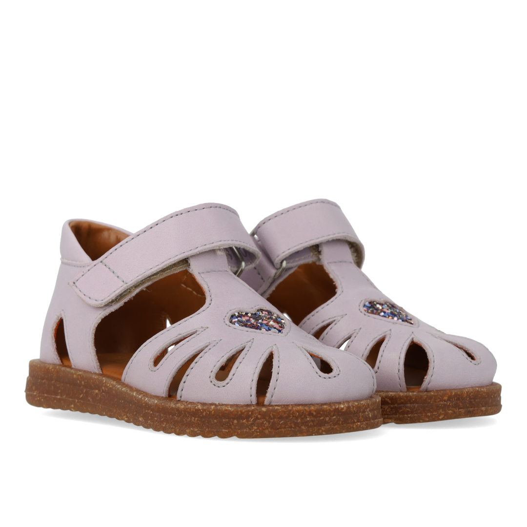Toddler sandal with sparkling glitter heart