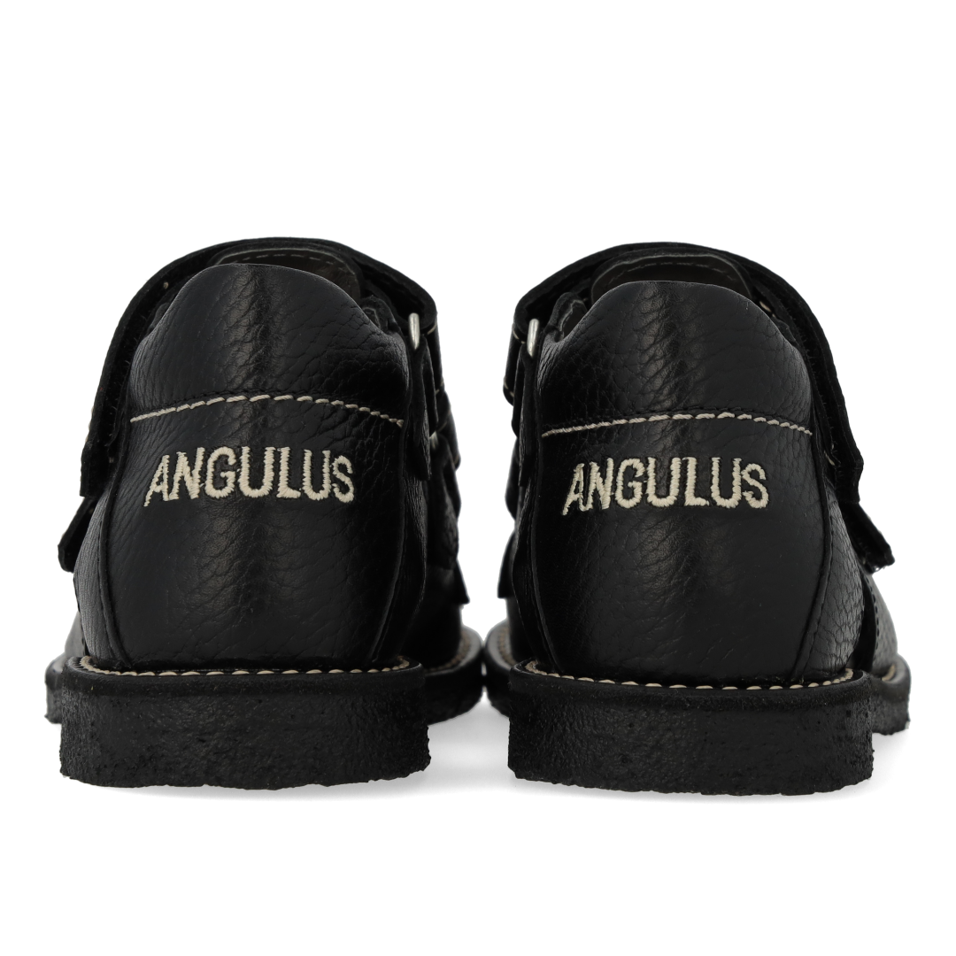 Sandal with stitch detailing and triple velcro fastening