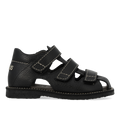 Sandal with stitch detailing and triple velcro fastening