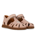 Leather heart sandal with sparkling glitter heart