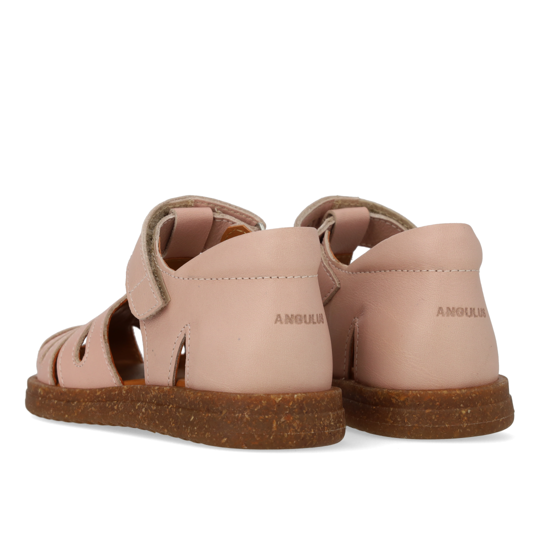 Leather heart sandal with sparkling glitter heart