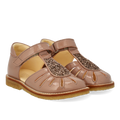 Sandal with teardrop detail in sparkling glitter