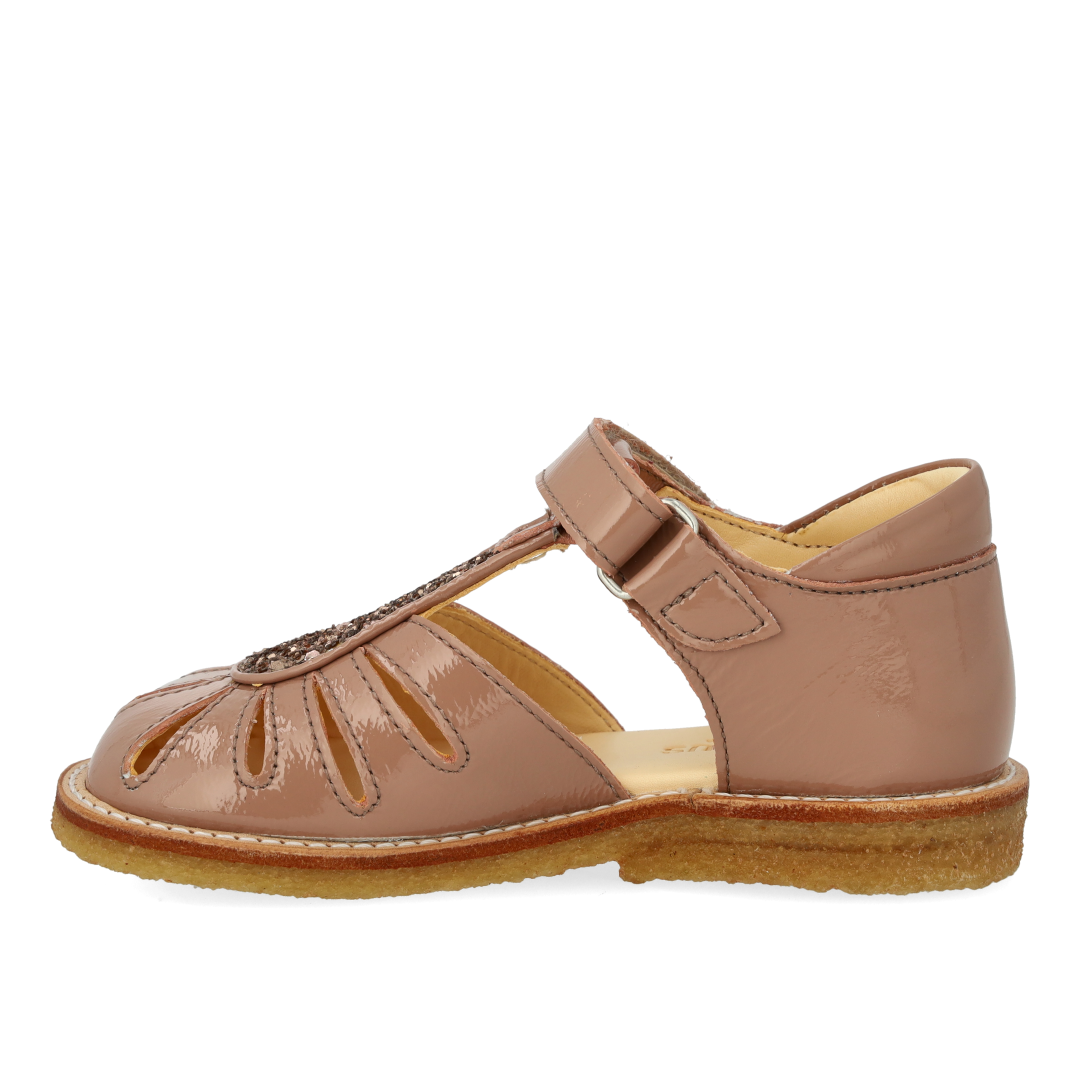 Sandal with teardrop detail in sparkling glitter