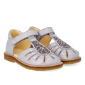 Sandal with teardrop detail in sparkling glitter
