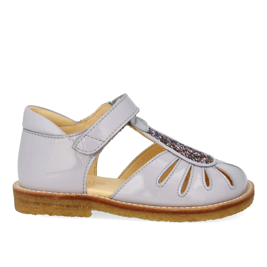 Sandal with teardrop detail in sparkling glitter