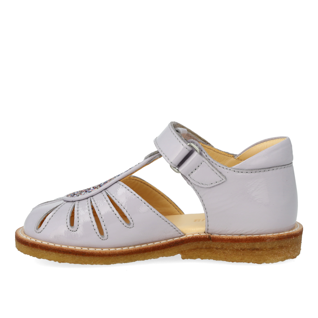 Sandal with teardrop detail in sparkling glitter
