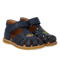 Closed-toe sandal with dino embroidery