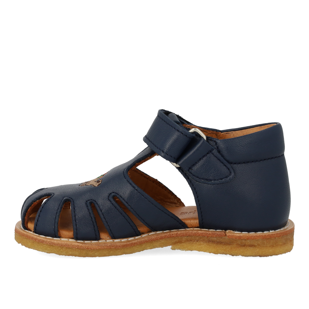 Closed-toe sandal with dino embroidery
