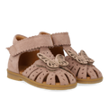 Sandal with butterfly and double velcro