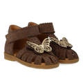 Sandal with butterfly and double velcro