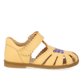 Sandal with closed toe and butterfly