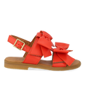 Sandal with open toe and double velcro