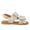 Sandal with open toe and double velcro