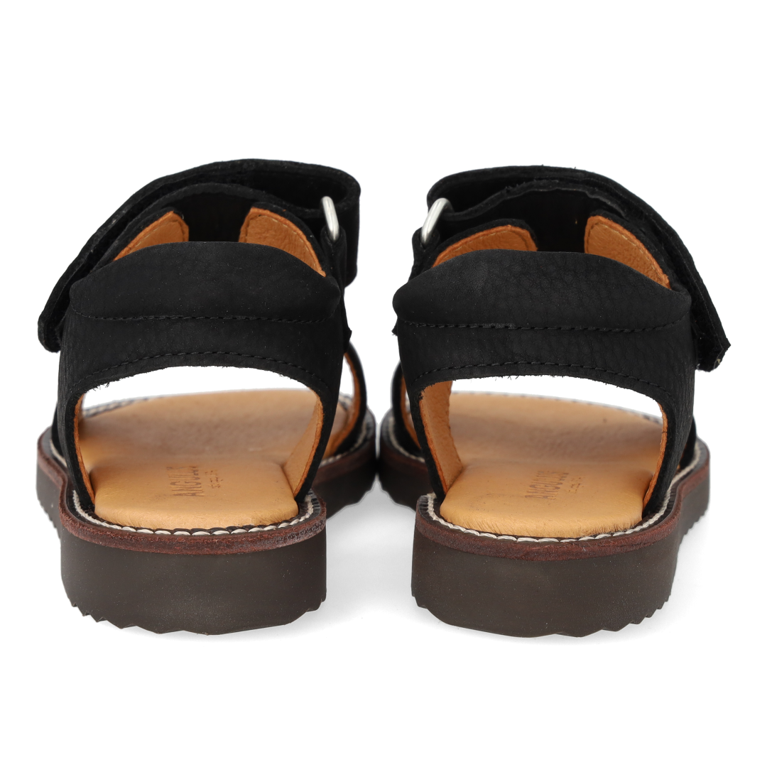 Sandal with open toe and double velcro