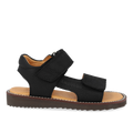 Sandal with open toe and double velcro