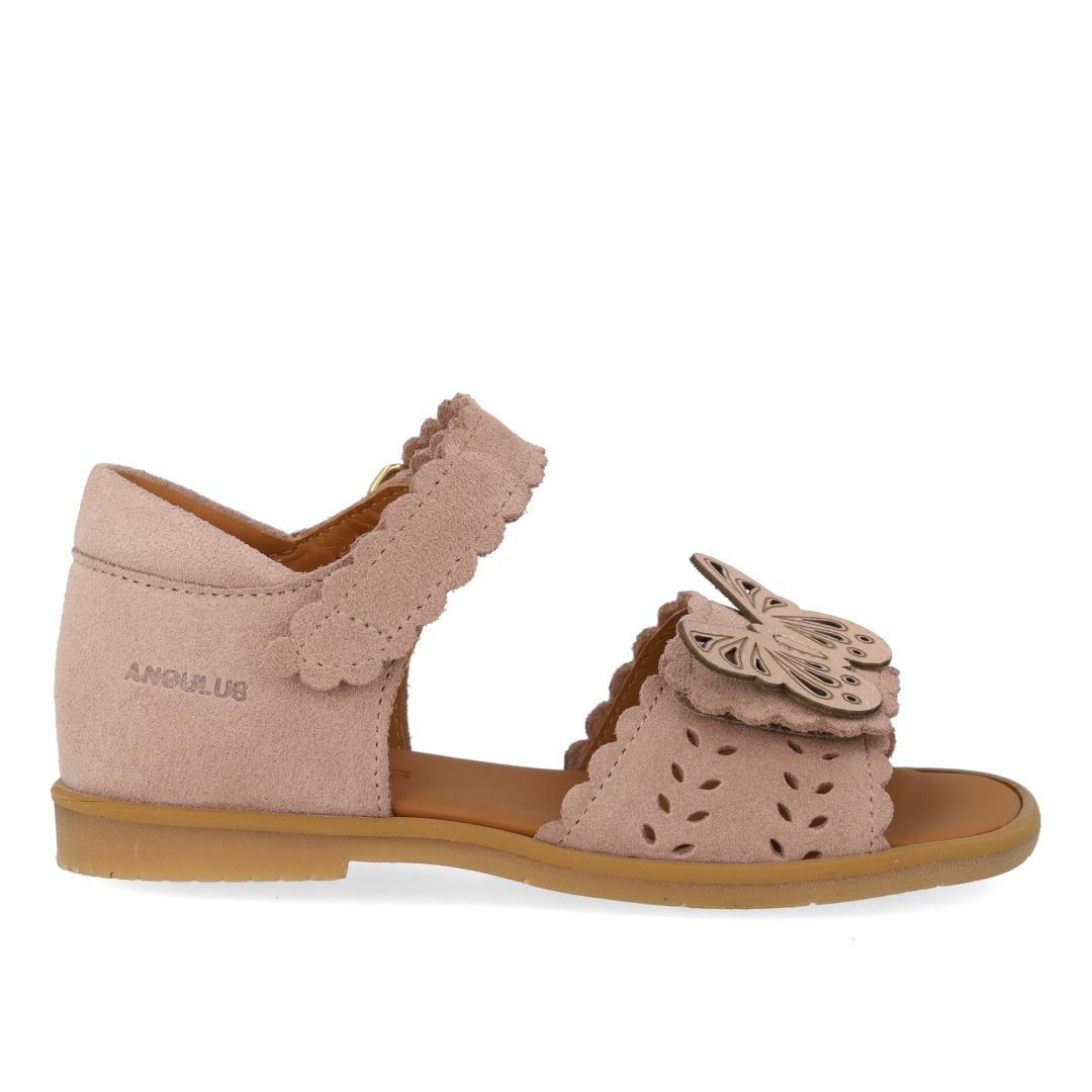 Sandal with open toe and double velcro