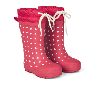 Rubber boot with wool lining