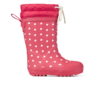 Rubber boot with wool lining
