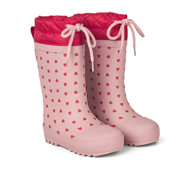 Rubber boot with wool lining