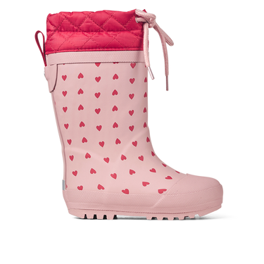 Rubber boot with wool lining