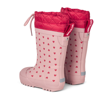 Rubber boot with wool lining