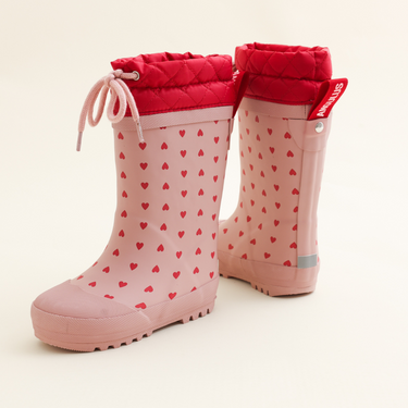 Rubber boot with wool lining