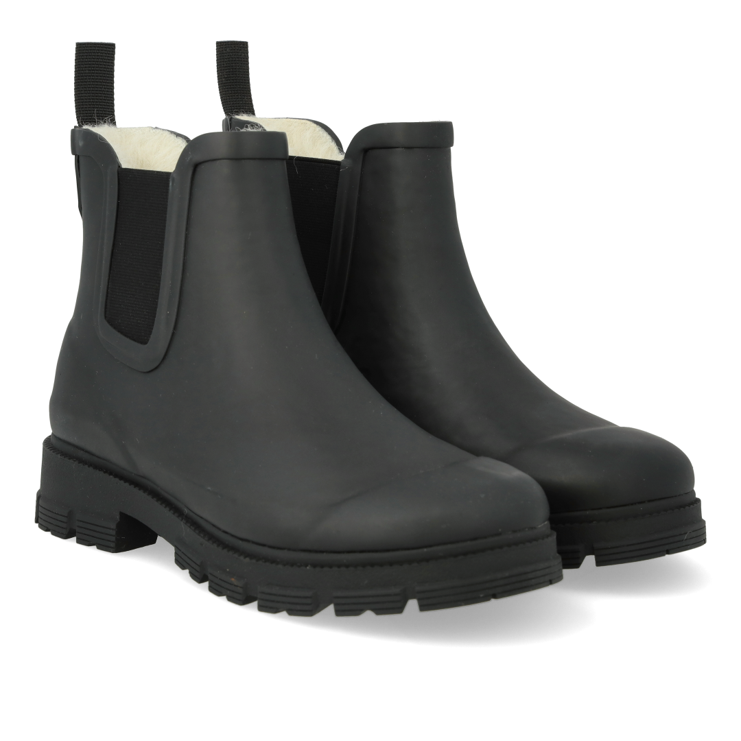 rain boot with wool lining