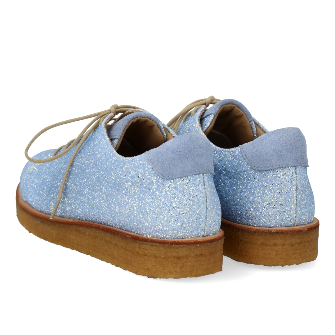 Glitter sneaker with platform sole