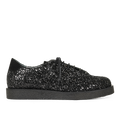 Glitter sneaker with platform sole