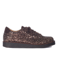 Glitter sneaker with platform sole