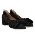 Bow pump in sparkling glitter